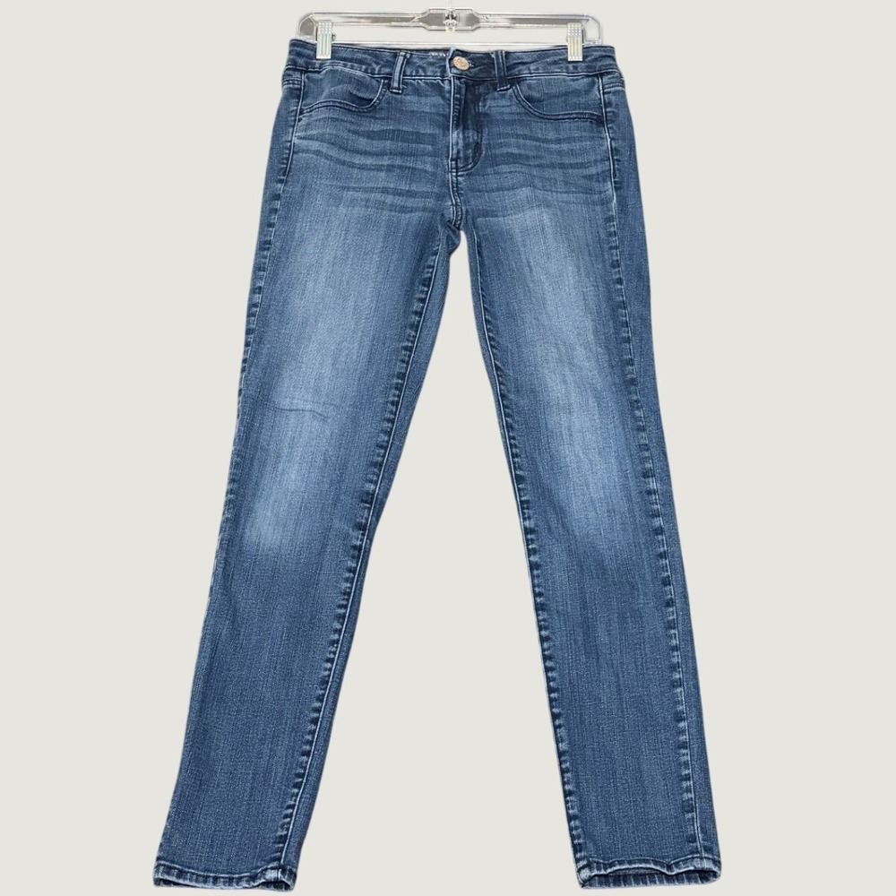 American Eagle Super Stretch Jegging Medium Wash Blue Denim Jeans Size 6 Regular
